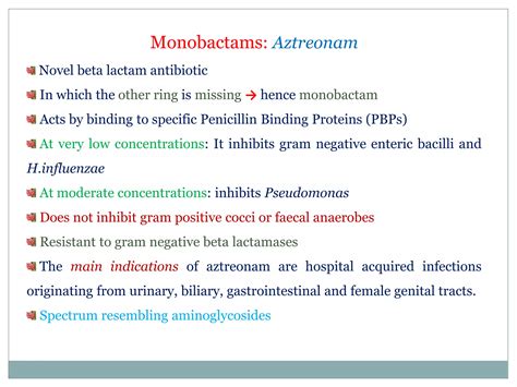 Monobactams And Carbapenems Ppt