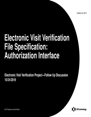 Fillable Online EVV Authorization Interface Presentation Wisconsin