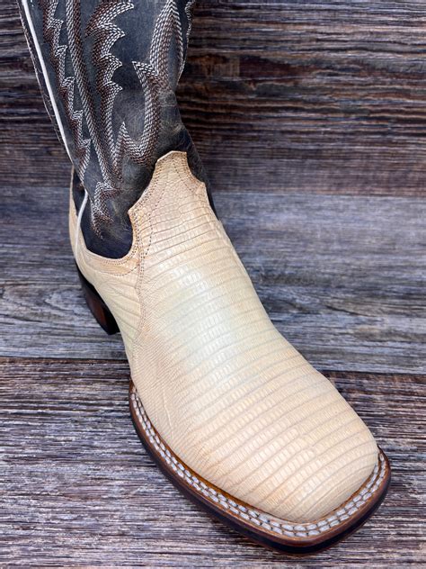 DP4182 Men's Barrett Genuine Lizard Square Toe Western Boot by Dan Pos