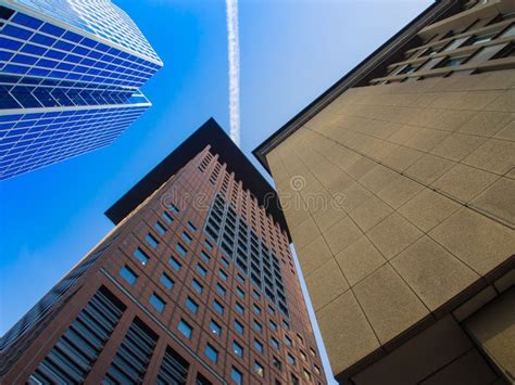 In The Center Of The Financial District In Frankfurt Germany Stock