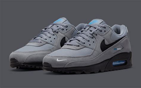 NIKE AIR MAX 90 GREY-BLACK-LASER-BLUE | OFFICIAL IMAGES