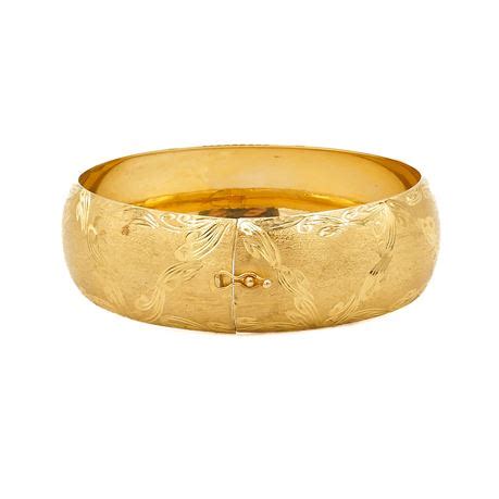 ShopTheSalvationArmy - Michael Anthony 14K Gold Etched Bangle Bracelet ...