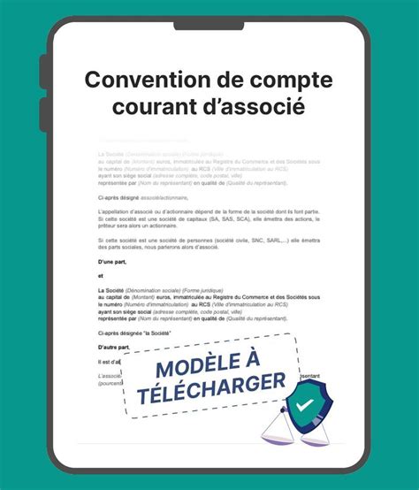 Convention de compte courant dassocié modèle à télécharger