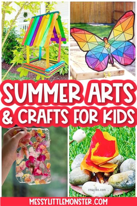 Easy And Fun Summer Arts And Crafts For Kids Summer Arts And Crafts