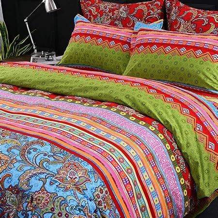 Amazon FADFAY Boho Duvet Cover Set 100 Brushed Cotton Colorful