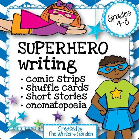 Superhero Writing Story Packet Character Cards Comics Character