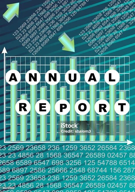 Sampul Laporan Tahunan Dengan Grafik Dan Kelompok Cifer Pada Latar