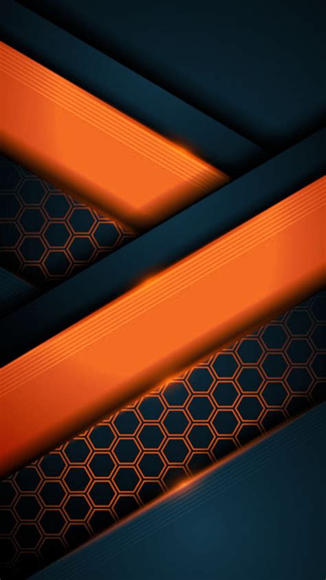 Blue Orange Tech Neon Digital Amoled Material Modern Design