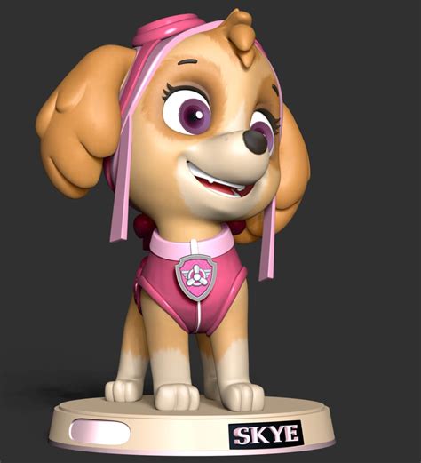 Paw Patrol Skye 3D Model By Bon Bon Art