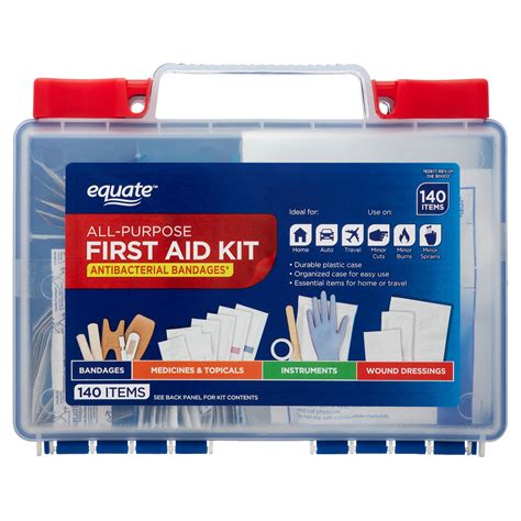 Equate 140pc All Purpose First Aid Kit Walmart