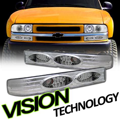 Buy 98 05 Chevy S10 Blazer Gmc Sonoma Euro Clear Bumper Turn Signal Parking Lights In Mira Loma