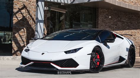 Red Elements Adorning White Lamborghini Huracan and Making It Stand Out ...