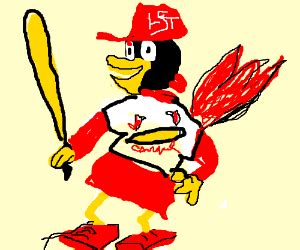 Fredbird (mascot for St. Louis Cardinals) - Drawception