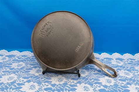 No 8 Wagner Ware Sidney O Stylized Logo Nickel Plated Cast Iron