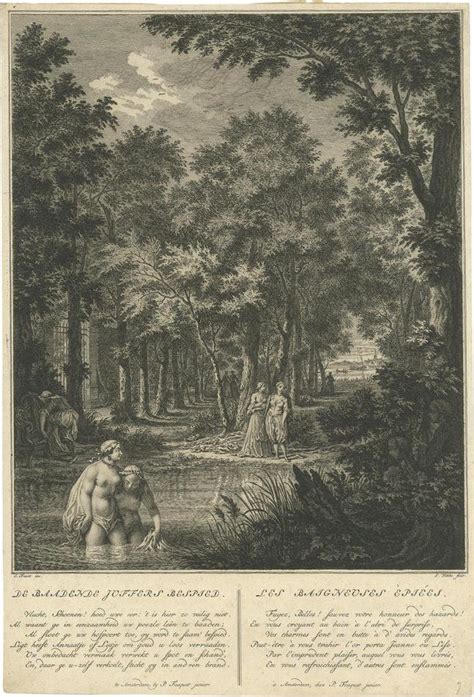 Dopo Troost Illustrazione Di Diverse Donne Nude Che Si Bagnano Spiate Da Uomini Che Si