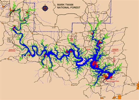 Map Of Bull Shoals Lake | Zip Code Map