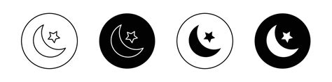 Islam star and crescent icon 42070754 Vector Art at Vecteezy