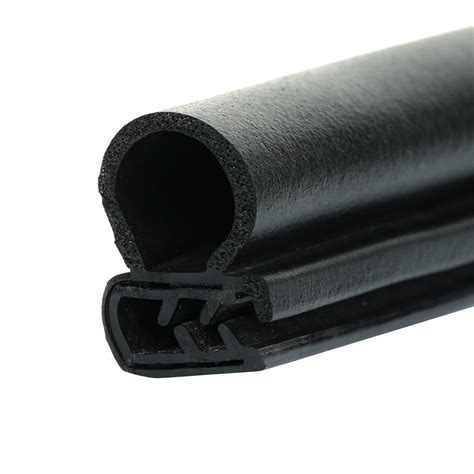 Dense And Foam EPDM Co Extrusion Rubber Seals With Metal Carrier For