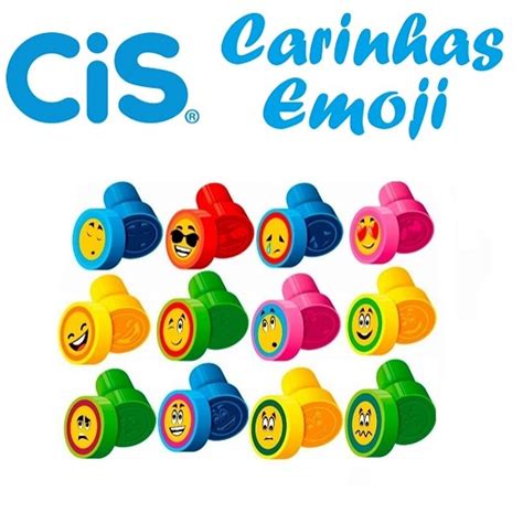 Carimbo Cis Stamp Carinhas Mega Impress Papelaria Copos