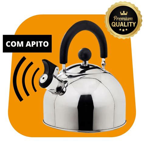 Chaleira Tampa E Apito Em Aço Inox 2 Litros Shopee Brasil