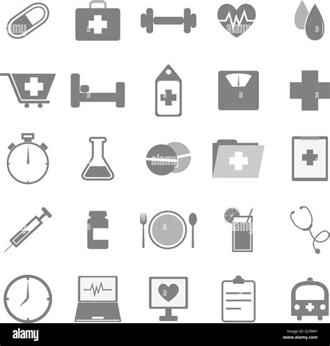 Health icons on white background, stock vector Stock Vector Image & Art ...