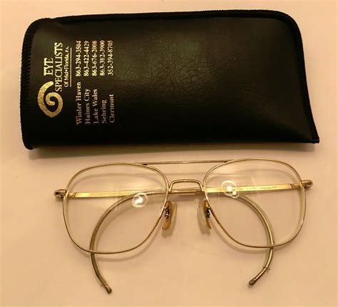 Ao Gold Rimmed Glasses Vintage Aviator 165 Mm 57 20 Optical