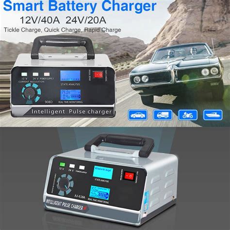 Buy Pdto 400w 30a 12v24v Car Motorcycle Battery Charger Smart Automatic Pulse Repair At