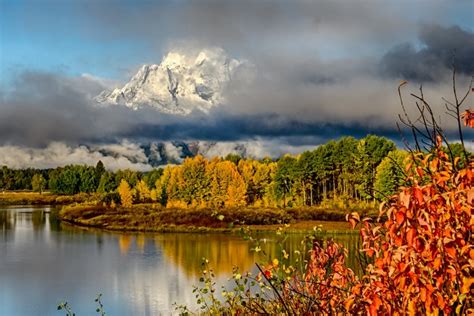 Grand Teton Mountains Scenery USA Parks Thundercloud HD Wallpaper