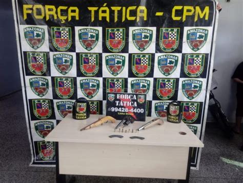 Força Tática detém homem e apreende adolescente armas e munições SSP