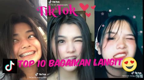 TOP 10 BAGAIKAN LANGIT Cute And Beautiful Girls In Tiktok Compilation