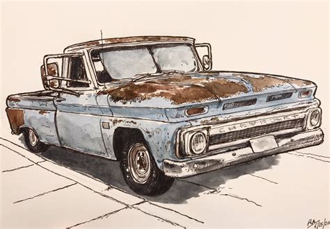 Chevy Truck Drawings In Pencil