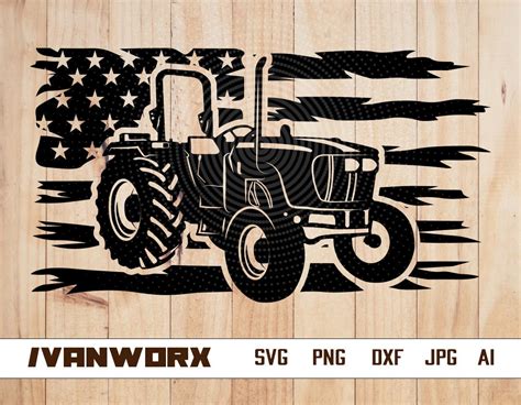 Us Farm Tractor Svg Us Tractor Svg Farm Tractor Png Tractor Clipart Tractor Svg Tractor Files