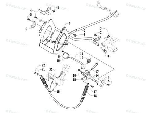 Arctic Cat Side By Side Oem Parts Diagram For Shifter Assembly