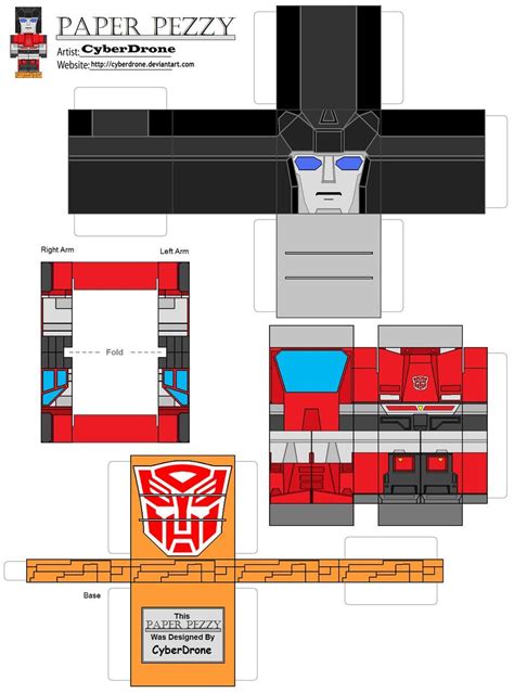 Paper Pezzy Sideswipe By Cyberdrone On Deviantart Paper Paper Toys