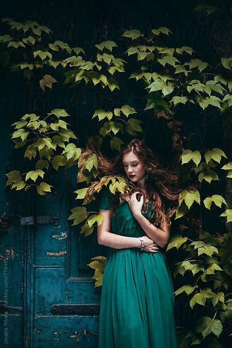 Dreamy Portrait Of A Beautiful Ginger Haired Woman With Freckles By