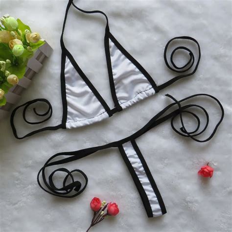 Micro Bikini Sexy Sling Triangle Edge Mini Thong Beach Beach Sunbather