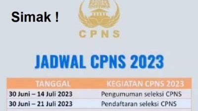 Jadwal Seleksi Cpns Tahun Jangan Lewatkan Simak Disini Klik Pns