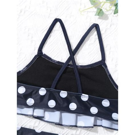 Yoojia Maillot De Bain Pi Ces Enfant Fille Vintage Polka Dot Bikini