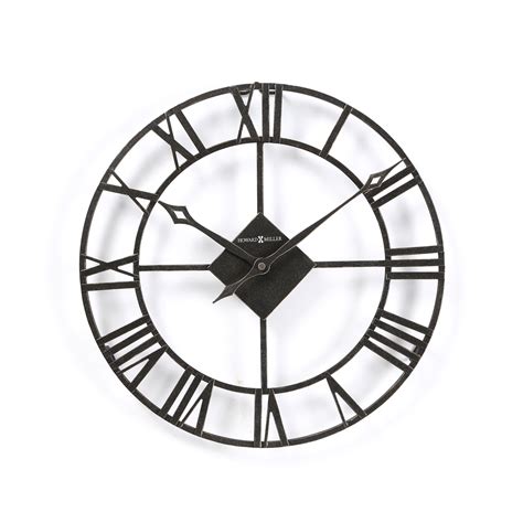 Round Wrought Iron Wall Clock Designer Black Quartz Large Roman Antique Decor Ebay