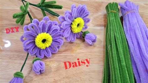 Diy How To Make Pipe Cleaner Daisy Flowers Easy Tutorial Chenille