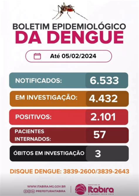 Dengue Novo Boletim Epidemiol Gico Registra Pessoas Internadas Em