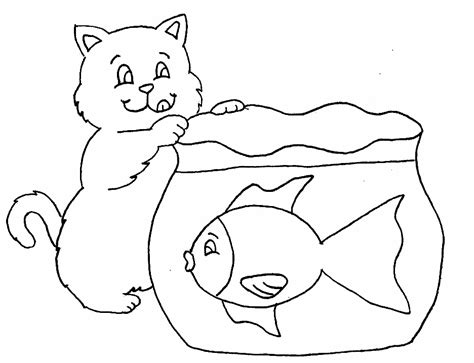 Fish Bowl Coloring Sheet - Coloring Home