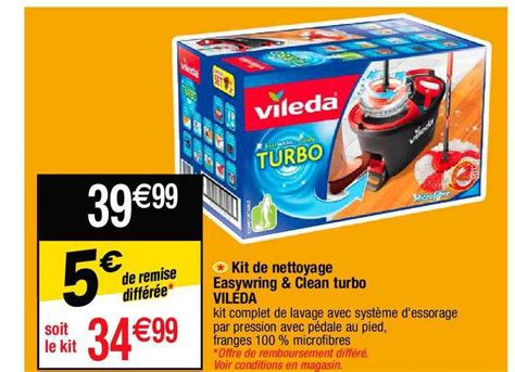 Promo Kit De Nettoyage Easywring Clean Turbo Vileda Chez Cora