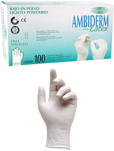 Ambiderm Guante De Latex Confort Caja Con Guantes Desechables