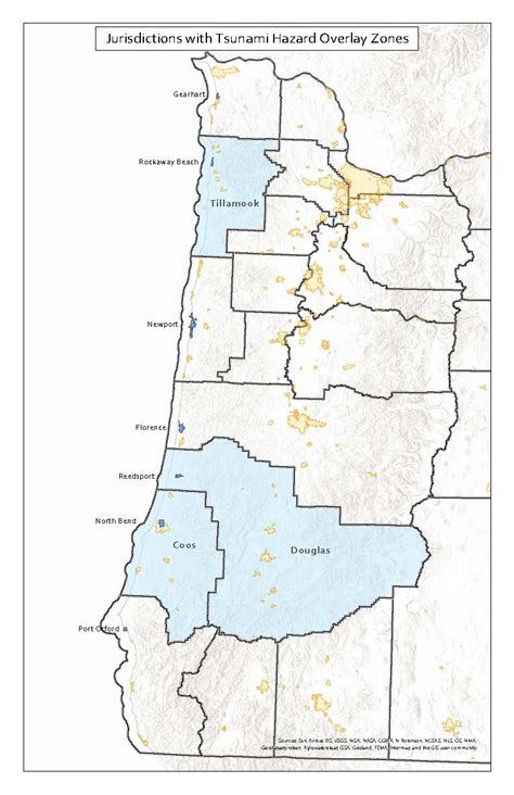 Oregon Coast Tsunami Map