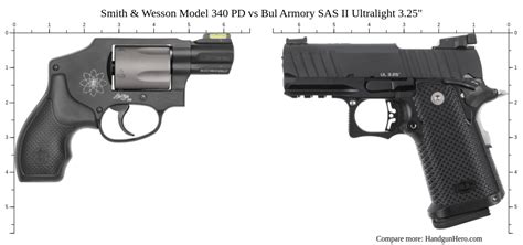 Smith Wesson Model Pd Vs Bul Armory Sas Ii Ultralight Size