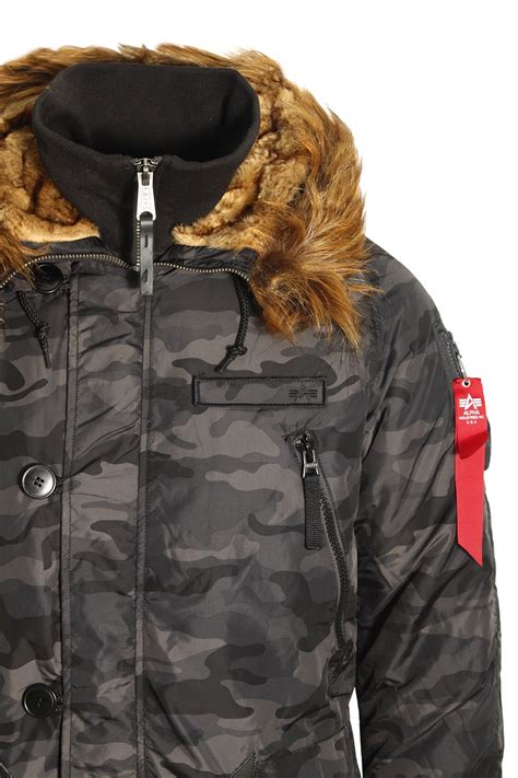 Alpha Industries PPS N3B Parka Jacket Black Camo | Buy Alpha Jackets