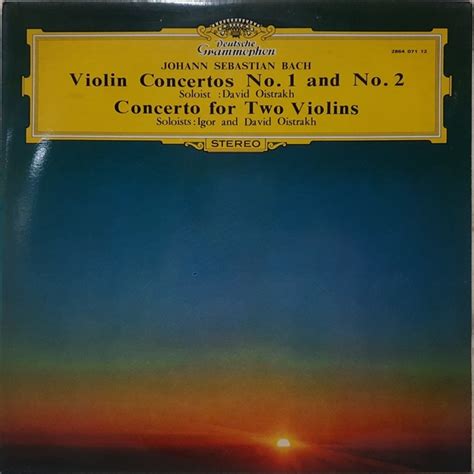 Bach Violin Concertos No 1 And No 2 Concerto For Two Violins 진옥션