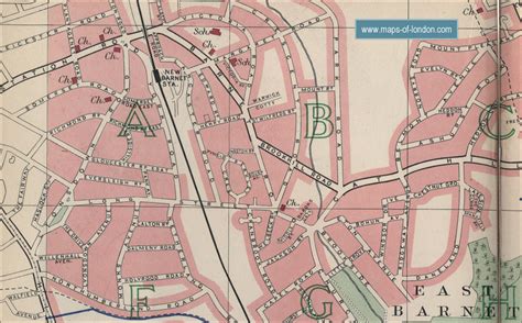 Map of East Barnet, London