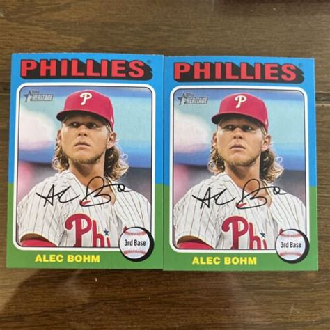 Alec Bohm Topps Heritage Base Mini Lot Philadelphia